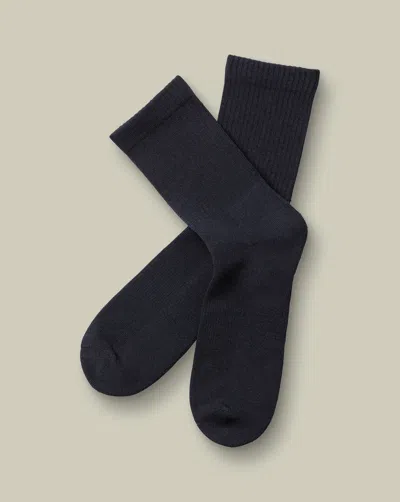 Charles Tyrwhitt Men's  Rib Comfort Socks In Blue