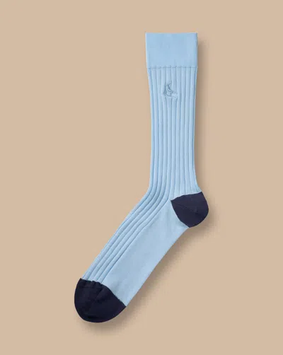 Charles Tyrwhitt Cotton Rib Socks In Blue