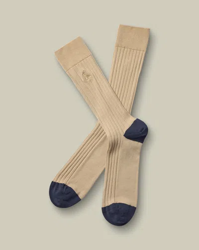 Charles Tyrwhitt Men's  Rib Socks In Neutral