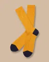 Charles Tyrwhitt Men's  Rib Socks In Yellow