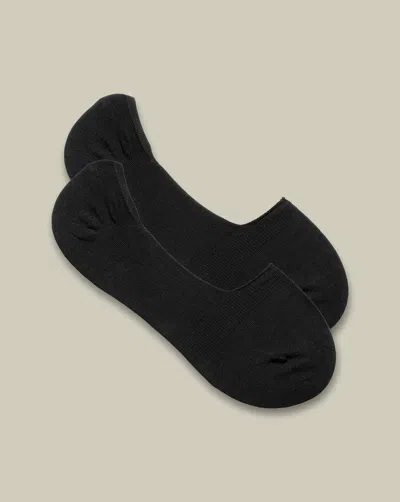 Charles Tyrwhitt Men's  Rich 2 Pack No Show Socks In Black