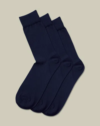 Charles Tyrwhitt Men's  Rich 3 Pack Socks In Blue