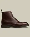 Charles Tyrwhitt Men's  Rubber Sole Brogue Boots In Brown