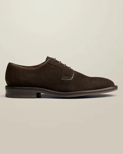 Charles Tyrwhitt Men's  Rubber Sole Suede Derby Shoes In Brown