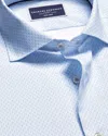 Charles Tyrwhitt Men's  Semi-cutaway Collar Non-iron Stretch Print Diamond Shirt In Blue