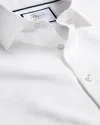 Charles Tyrwhitt Cutaway Collar Non-iron Henley Weave Cotton Dress Shirt In White