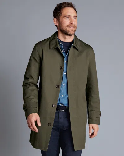 Charles Tyrwhitt Men's  Showerproof Rainna Coat In Green