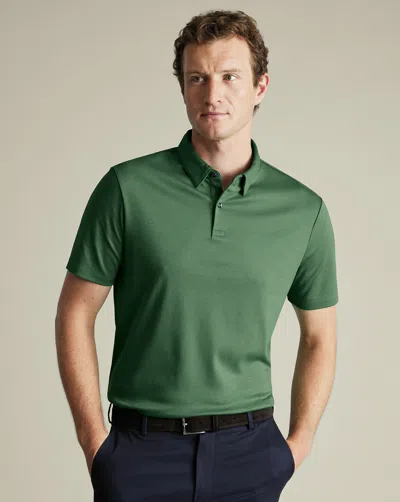 Charles Tyrwhitt Men's  Smart Jersey Polo Shirt In Green