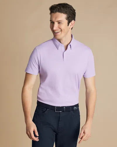 Charles Tyrwhitt Men's  Smart Jersey Polo Shirt In Purple