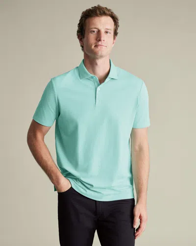 Charles Tyrwhitt Men's  Smart Pique Polo Shirt In Green