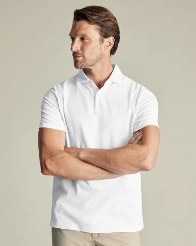 Charles Tyrwhitt Men's  Smart Pique Polo Shirt In White