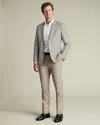 Charles Tyrwhitt Men's  Smart Stretch Texture Trousers In Neutral