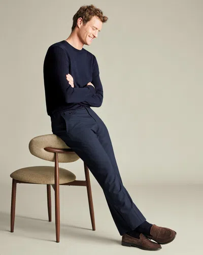 Charles Tyrwhitt Men's  Stretch Trousers In Blue