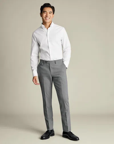 Charles Tyrwhitt Men's  Stretch Trousers In Grey