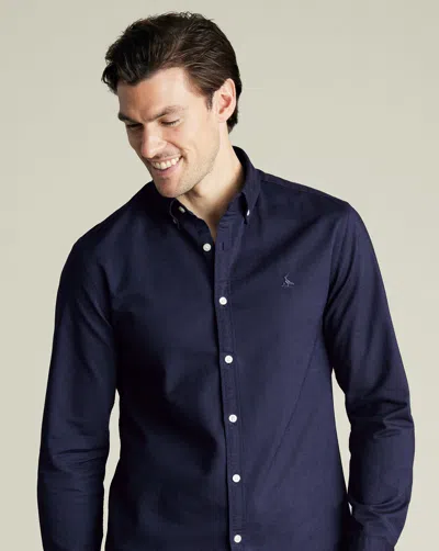 Charles Tyrwhitt Men's  Stretch Washed Oxford Shirt In Blue