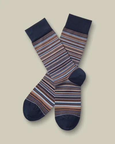 Charles Tyrwhitt Men's  Stripe Socks In Multi