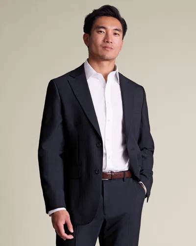 Charles Tyrwhitt Men's  Stripe Suit Na Jacket In Blue