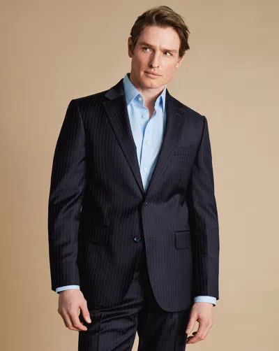 Charles Tyrwhitt Men's  Stripe Suit Na Jacket In Blue