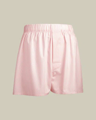 Charles Tyrwhitt Men's  Stripe Woven Boxers In Pink