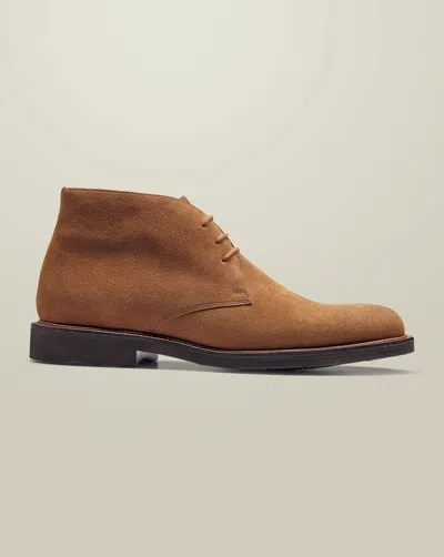 Charles Tyrwhitt Men's  Suede Chukka Boots In Animal Print