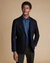 Charles Tyrwhitt Men's  Texture Checkered Na Jacket In Blue