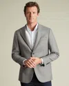 Charles Tyrwhitt Men's  Texture Twill Na Jacket In Grey