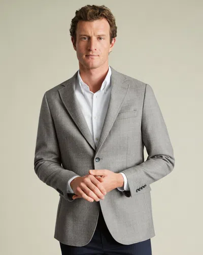 Charles Tyrwhitt Men's  Texture Twill Na Jacket In Grey