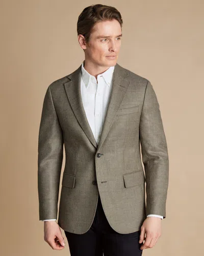 Charles Tyrwhitt Men's  Texture Twill Na Jacket In Neutral
