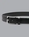 Charles Tyrwhitt Made In England Textured Leather Chino Belt In Black