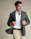Charles Tyrwhitt Men's  Textured Na Jacket Â Forest Green Size 48l Wool In Green