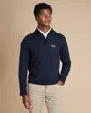 Charles Tyrwhitt Men's  The Lions Performance Merino Zip Neck Sweater In Blue