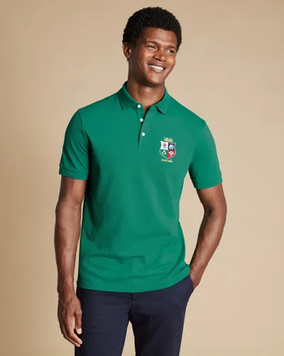 Charles Tyrwhitt Men's  The Lions Pique Polo Shirt In Green