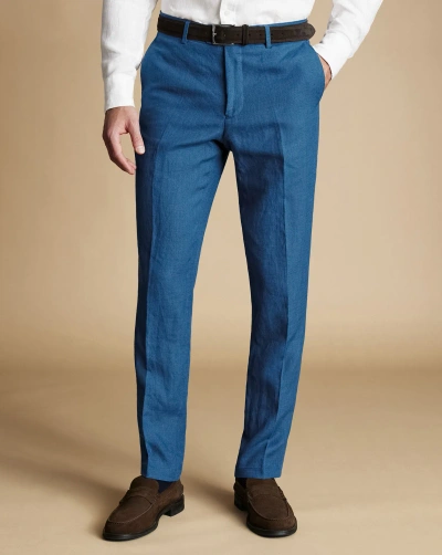 Charles Tyrwhitt Men's  Trousers In Blue