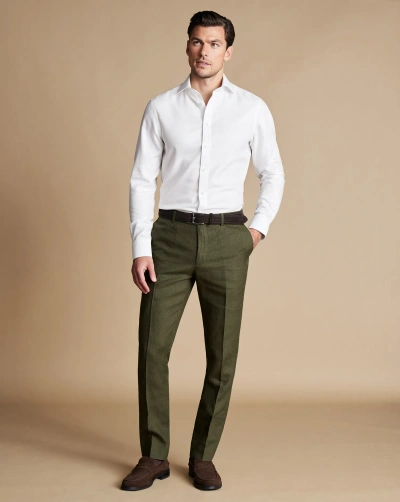 Charles Tyrwhitt Men's  Trousers In Green