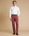 Charles Tyrwhitt Men's  Twill 5 Pocket Jeans In Red