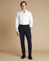 Charles Tyrwhitt Men's  Twill Stretch Trousers In Blue