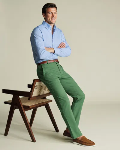 Charles Tyrwhitt Men's  Ultimate Non-iron Chino Pants In Green