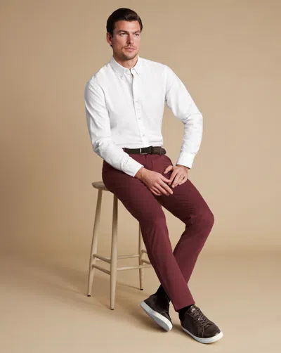 Charles Tyrwhitt Men's  Ultimate Non-iron Chino Pants In Red