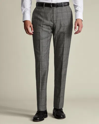 Charles Tyrwhitt Men's  Ultimate Performance Check Suit Trousers In Gray