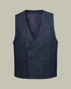 Charles Tyrwhitt Men's  Ultimate Performance Check Waistcoat In Blue