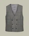 Charles Tyrwhitt Men's  Ultimate Performance Check Waistcoat In Gray