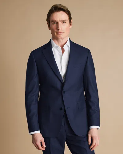 Charles Tyrwhitt Men's  Ultimate Performance End-on-end Suit Na Jacket In Blue