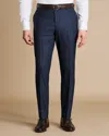 Charles Tyrwhitt Men's  Ultimate Performance End-on-end Suit Trousers In Blue