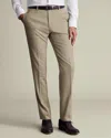 Charles Tyrwhitt Smart Texture Pants In Neutral