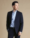 Charles Tyrwhitt Men's  Ultimate Performance Prince Of Wales Suit Na Jacket In Blue