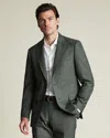 Charles Tyrwhitt Men's  Ultimate Performance Sharkskin Suit Na Jacket In Green