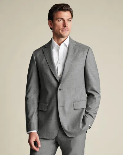 Charles Tyrwhitt Men's  Ultimate Performance Sharkskin Suit Na Jacket In Grey