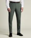 Charles Tyrwhitt Men's  Ultimate Performance Sharkskin Suit Trousers In Green