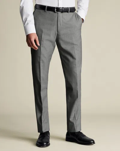 Charles Tyrwhitt Men's  Ultimate Performance Sharkskin Suit Trousers In Grey