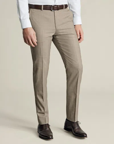 Charles Tyrwhitt Men's  Ultimate Performance Sharkskin Suit Trousers In Neutral